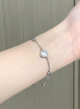 心形星点爱你手链时尚简约个性爱心手饰轻奢甜美少女心小众设计感