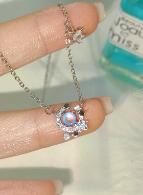 星月项链女小众设计感高级夏百搭ins复古精致轻奢吊坠配饰品