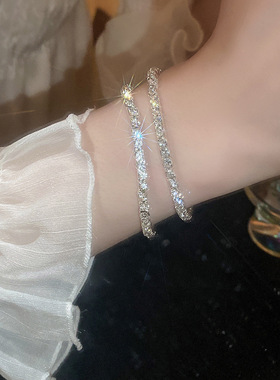 爆款镶钻弹力手链轻奢百搭高级感手环简约小众满天星手饰女