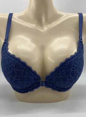 黛安芬简约盛放性感蕾丝前扣内衣女小胸聚拢文胸E003004