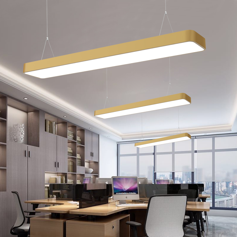 led創意金色長條超市美發吊燈