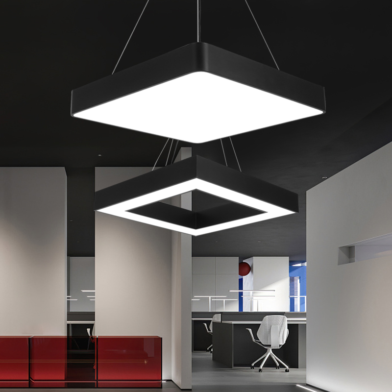 個性定制方形辦公室造形拼接吊燈