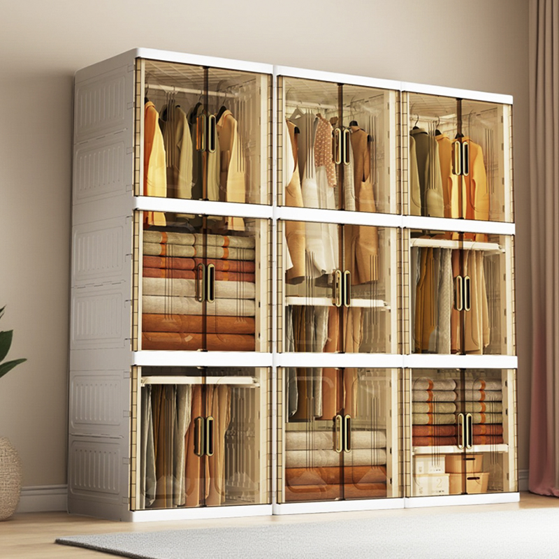 衣柜简易组装分层收纳储物柜子
