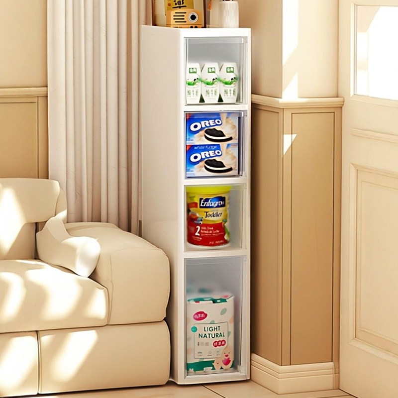 夹缝收纳柜客厅零食储物柜多层透明抽屉式厨房冰箱边窄缝隙置物架,收纳整理,收纳柜,淘宝优惠券,粉丝福利购,淘宝优惠卷