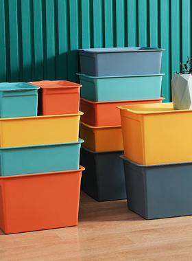 桌面收纳盒带盖塑料储物篮子零食家用内衣化妆品整理箱杂物收纳筐