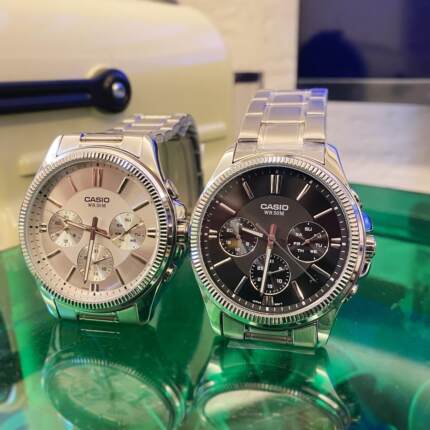 卡西欧商务钢带防水男士休闲石英表MTP-1375D-1A 7A 1374 1384