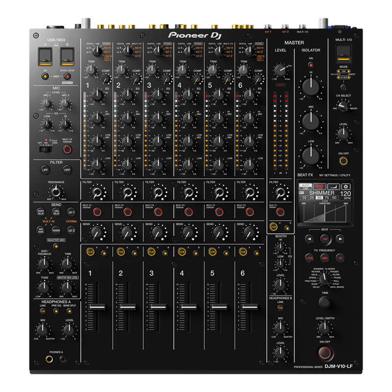 新款Pioneer先锋DJM-V10-LF数码DJ混音台6通道加长型音量混音器