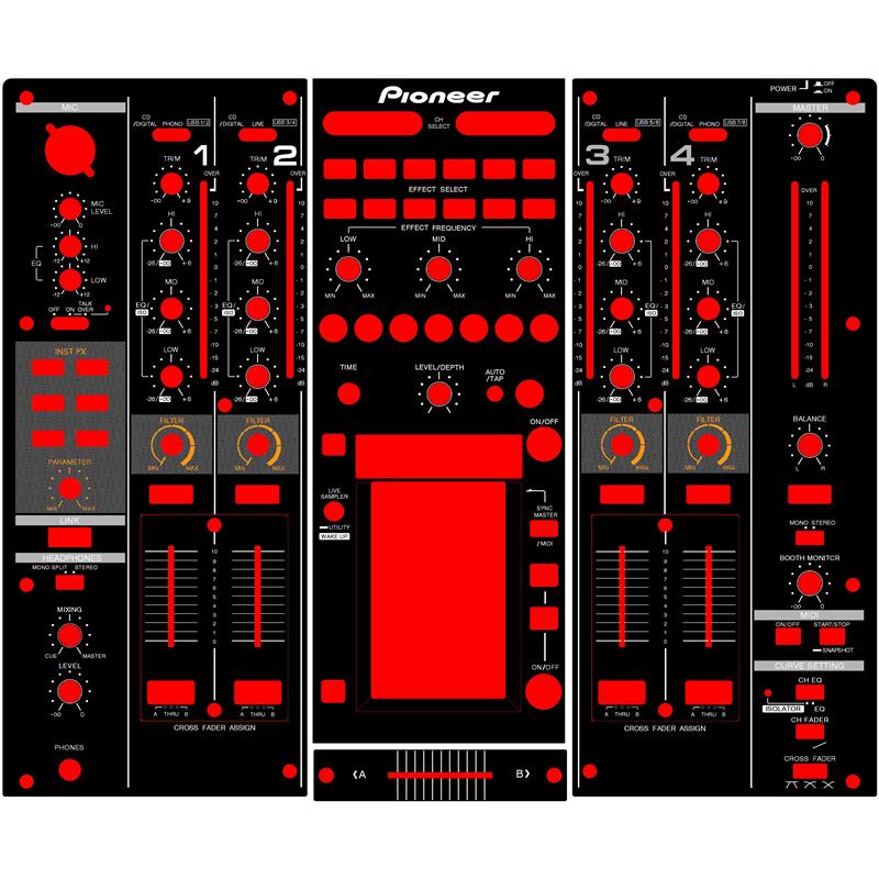 先锋DJM2000 DJM20000NEXUS混音台面板保护膜黑色原版贴膜PVC材料