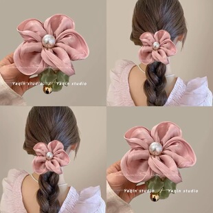 大肠发圈女高级感头花韩系2025新款 慵懒风 扎头发肥肠头绳洋气时尚