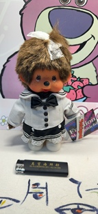 蒙奇奇 monchhichi 日本正版 东京流行系列 白色 校服女生S号
