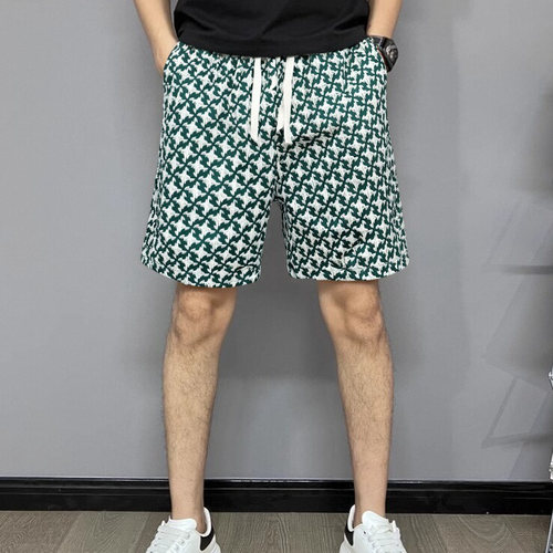夏季男士时尚潮牌新款千鸟格百搭痞帅短裤高级感休闲宽松五分中裤