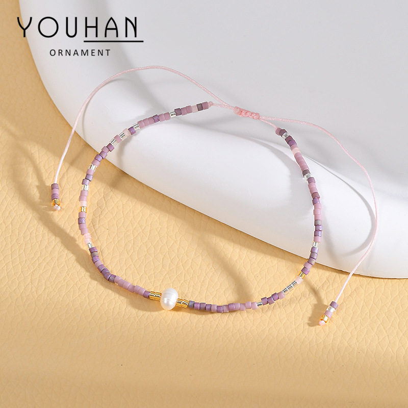 夏季新款潮气质巴洛克淡水珍珠手链女冷淡风学生手饰个性时尚手镯