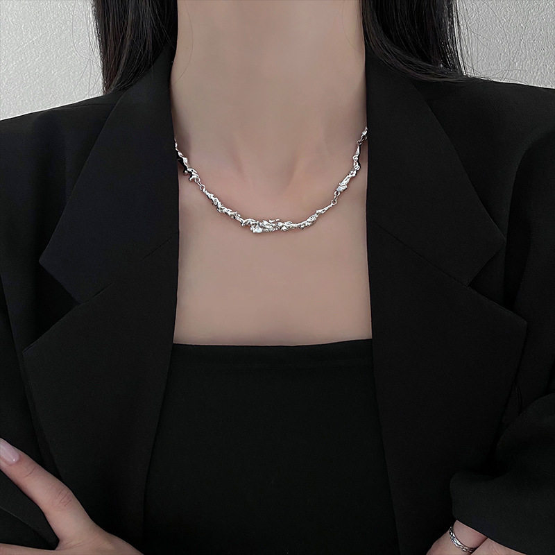 不规则褶皱扭曲项链嘻哈甜酷冷淡风毛衣链新款欧美高级感项饰