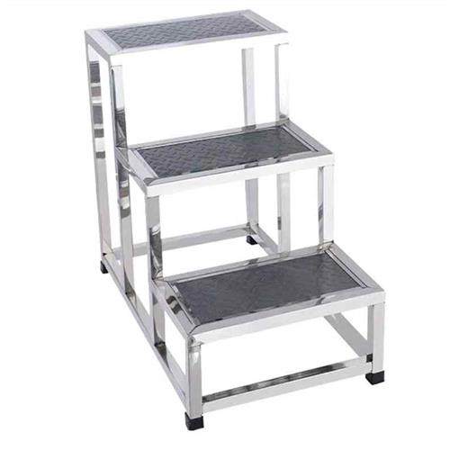 优麦达y7106加厚不锈钢防滑多用脚踏凳实验室检查床台阶梯凳三层4