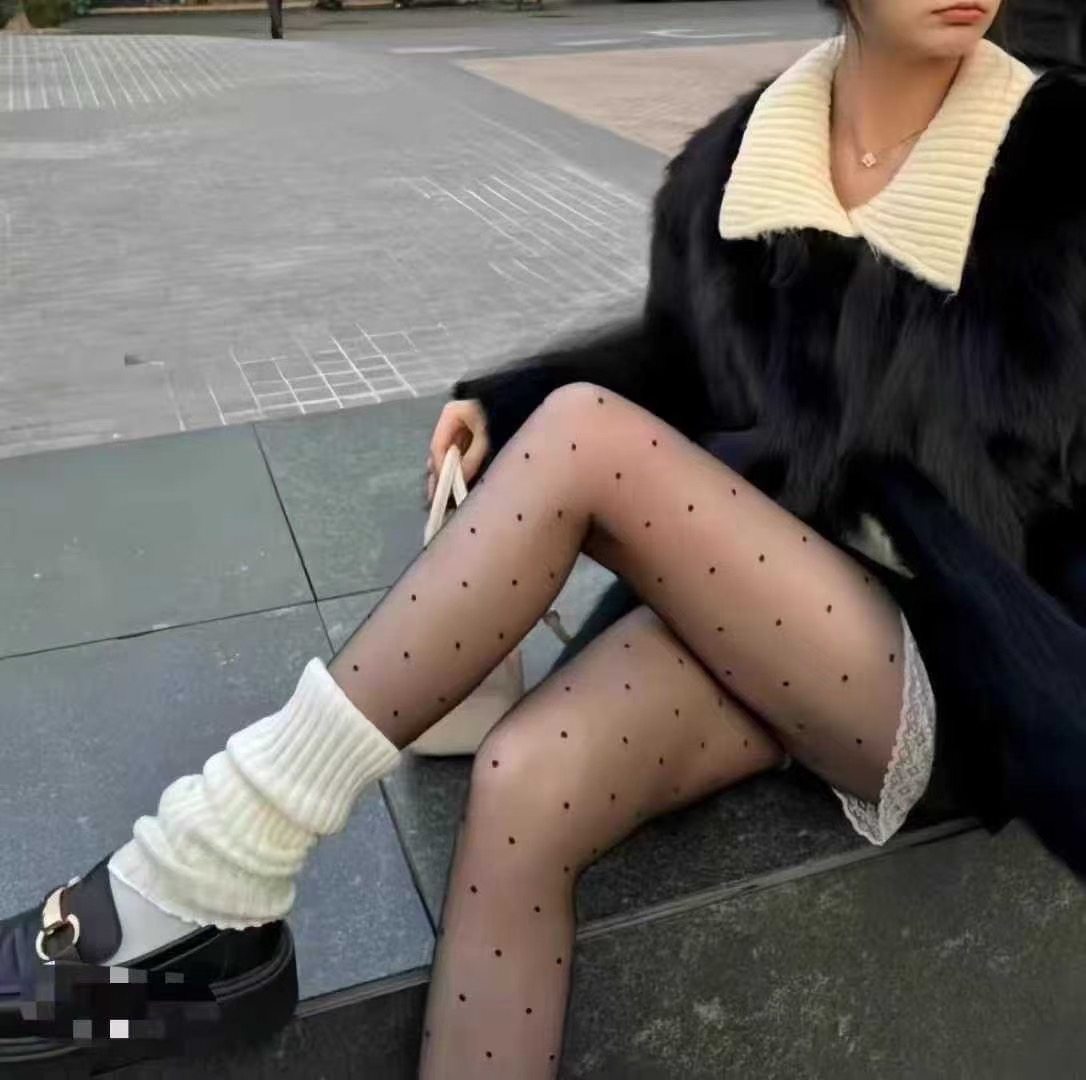 女士百搭外穿时尚0D视觉裸妆黑丝细腻加绒大码打底裤袜黑透肤连裤