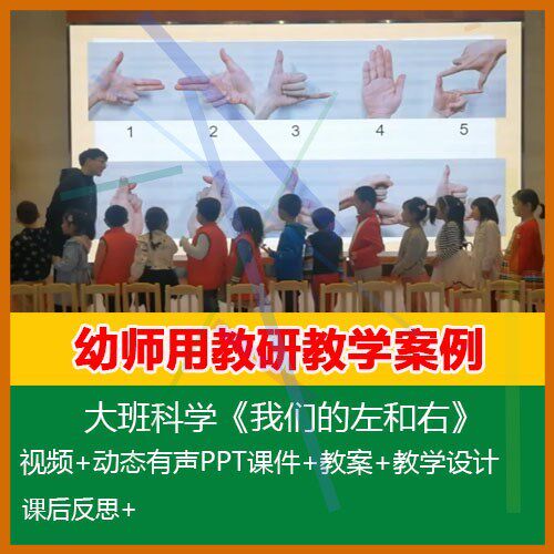 .2020幼儿园优质公开课大班科学《我们的左和右》动态PPT课件教案
