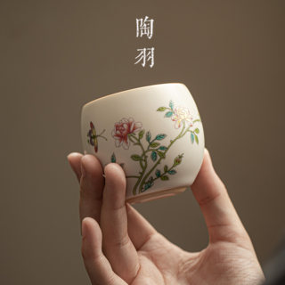 汝窑茶杯个人专用杯主人杯单杯功夫茶具家用品茗杯