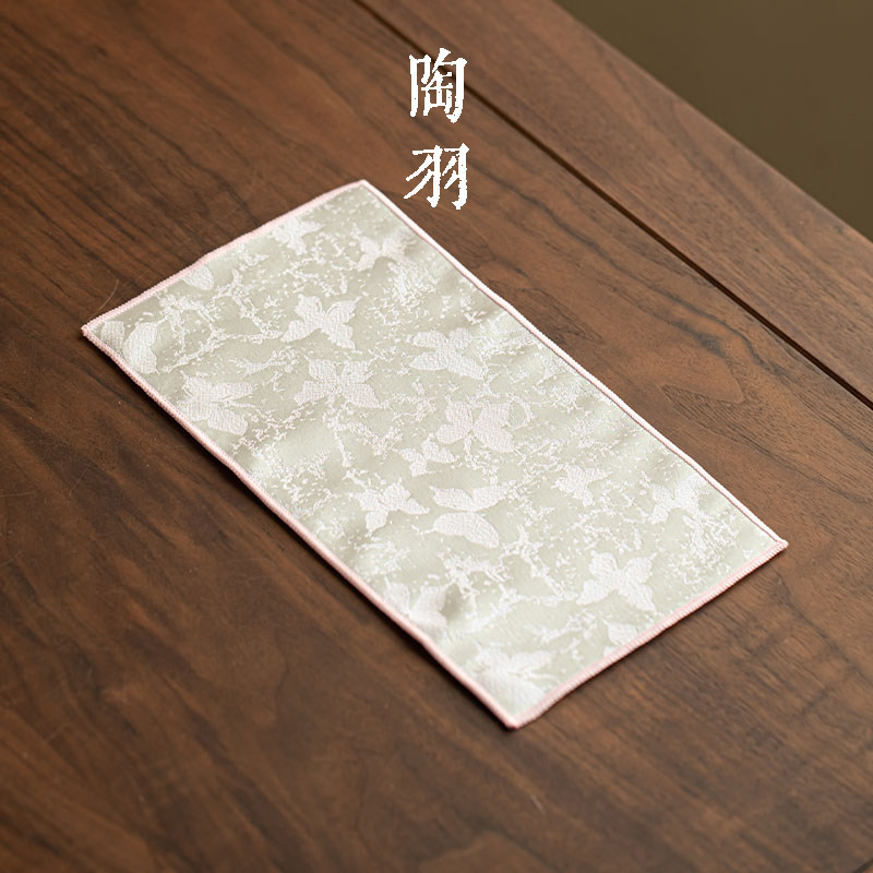 银纱蝶影蝴蝶茶巾家用吸水毛巾抹布创意茶台茶桌垫布功夫茶具配件
