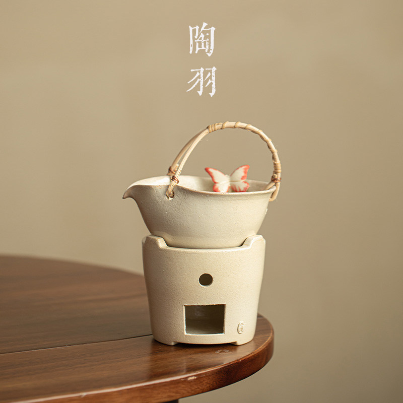 素陶蝶影藤编提梁壶配煮茶炉家用户外围炉煮茶烤火炉全套茶具配件,餐饮具,煮茶炉,淘宝优惠券,粉丝福利购,淘宝优惠卷