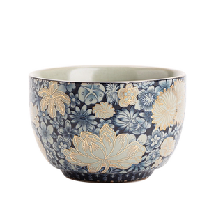 汝窑繁花茶杯茶碗开片可养陶瓷功夫茶具主人杯个人专用品茗杯单杯