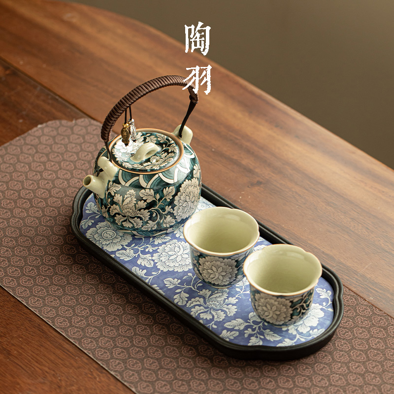 繁花似锦提梁壶大容量泡茶壶