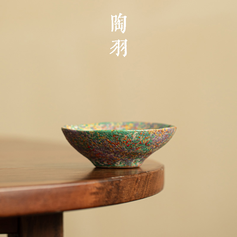 岩绘时光莲语杯家用陶瓷茶杯主人杯个人专用品茗杯功夫茶具喝茶杯