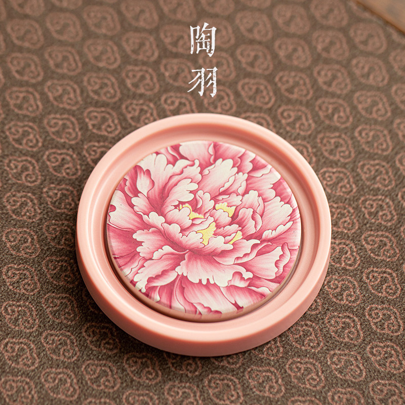 国色天香瞬吸杯垫隔热圆形茶道