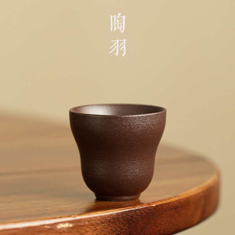 紫岩栖韵闲庐葫芦杯家用防烫陶瓷茶杯高档个人专用功夫茶具品茗杯