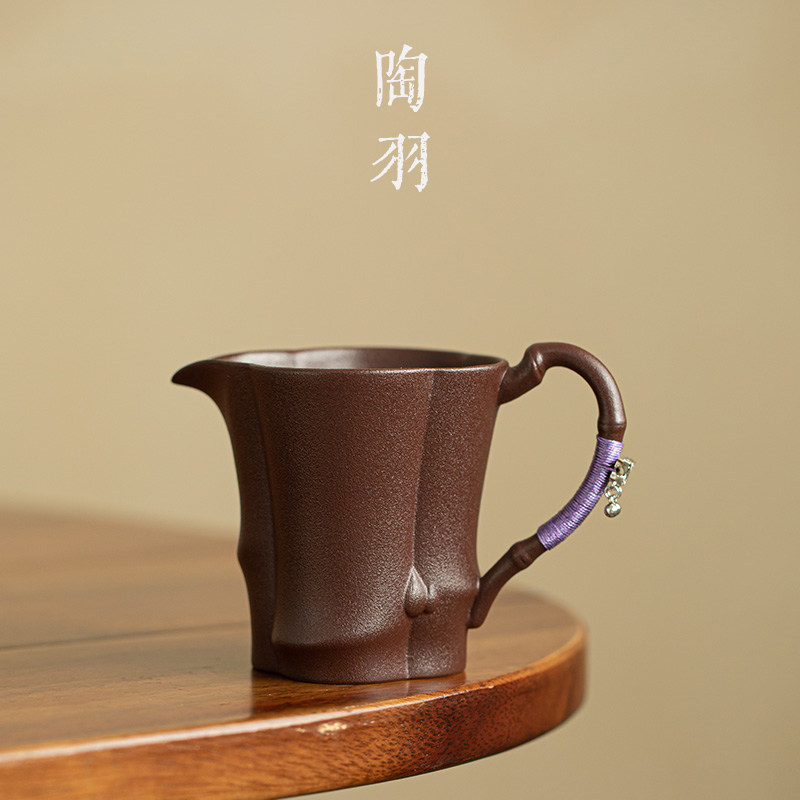 紫岩栖韵闲庐公道杯新中式家用防烫陶瓷分茶器高档功夫茶具分茶杯