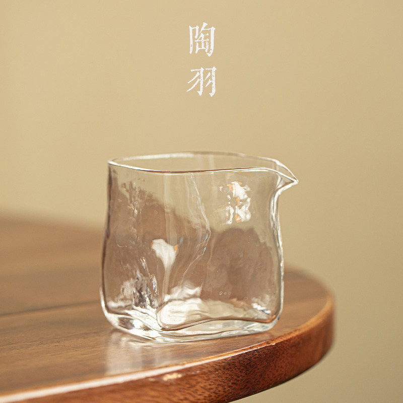 高硼硅玻璃冰岩四方公杯家用耐热玻璃公道杯功夫茶具四方分茶器图片