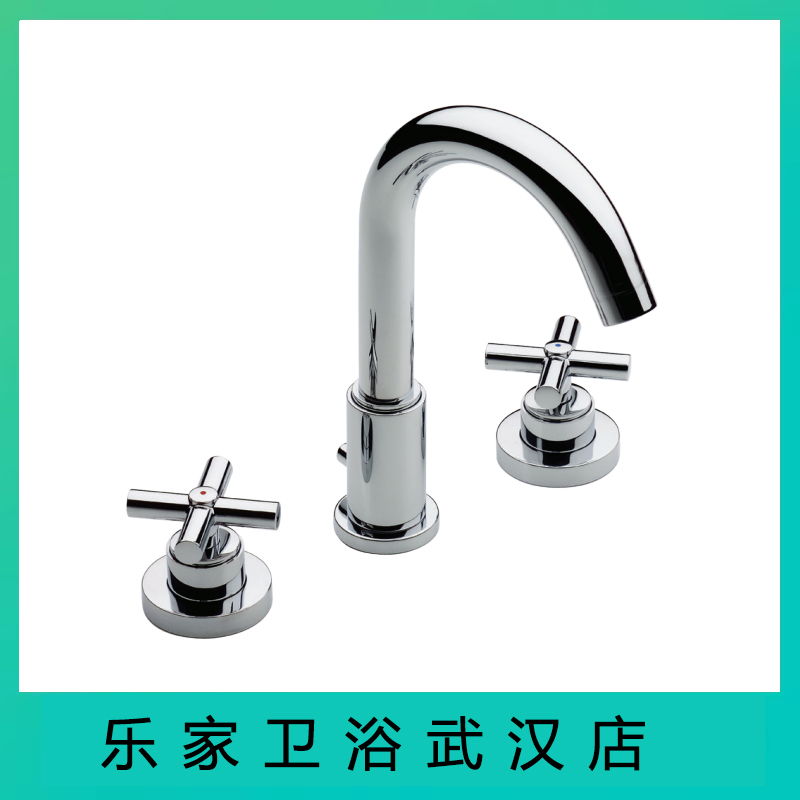 ROCA乐家全铜镀铬三孔面盆龙头