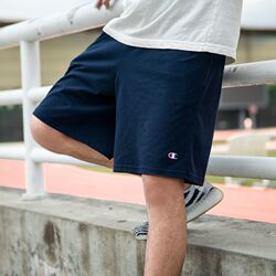 Champion冠军美版男女短裤棉质潮牌宽松情侣刺绣基础logo现货正品