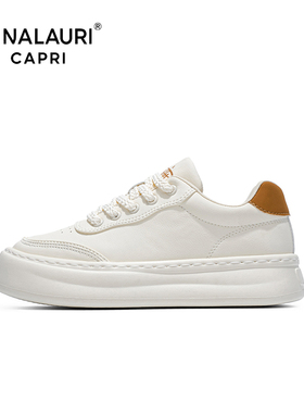 意大利PIALAURI CAPRI轻质厚底板鞋男秋冬休闲小白鞋高级感运动鞋