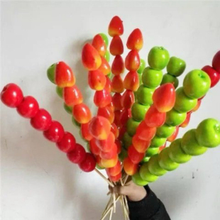 商用仿真冰糖葫芦模型假糖葫芦儿童摄影道具模型装 饰摆设山楂摆摊