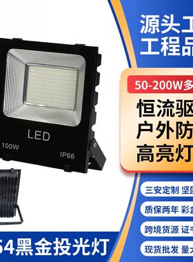 投光灯5054黑金刚广告招牌照明led户外防水景区公园防水IP66