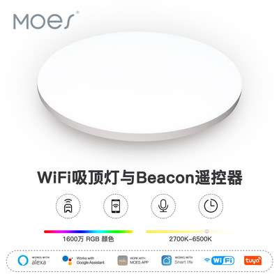 WIFI涂鸦智能RGBCW吸顶灯app远程