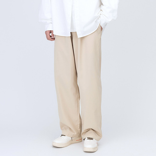 日系复古休闲裤 阔腿裤 宽松直筒雪纺长裤 春季 子 男士 裤 男裤 西裤