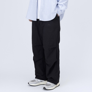 男裤 2025春季日系休闲纯色休闲长裤男 情侣中性工装束脚伞兵裤