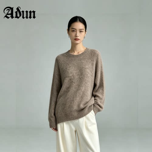 Abun软糯羊毛羊绒针织衫毛衣女