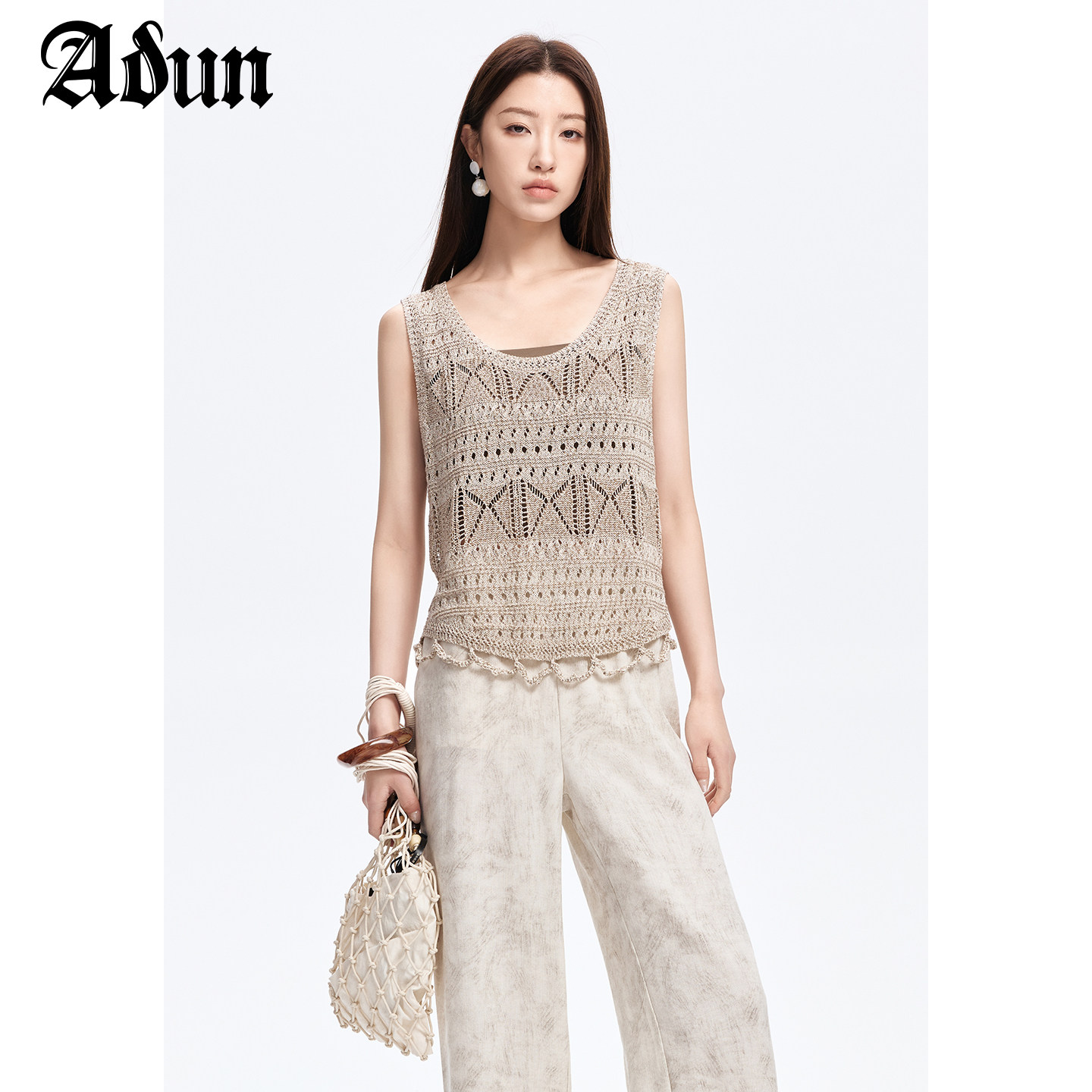 Abun【商场同款】夏季新品镂时尚套装