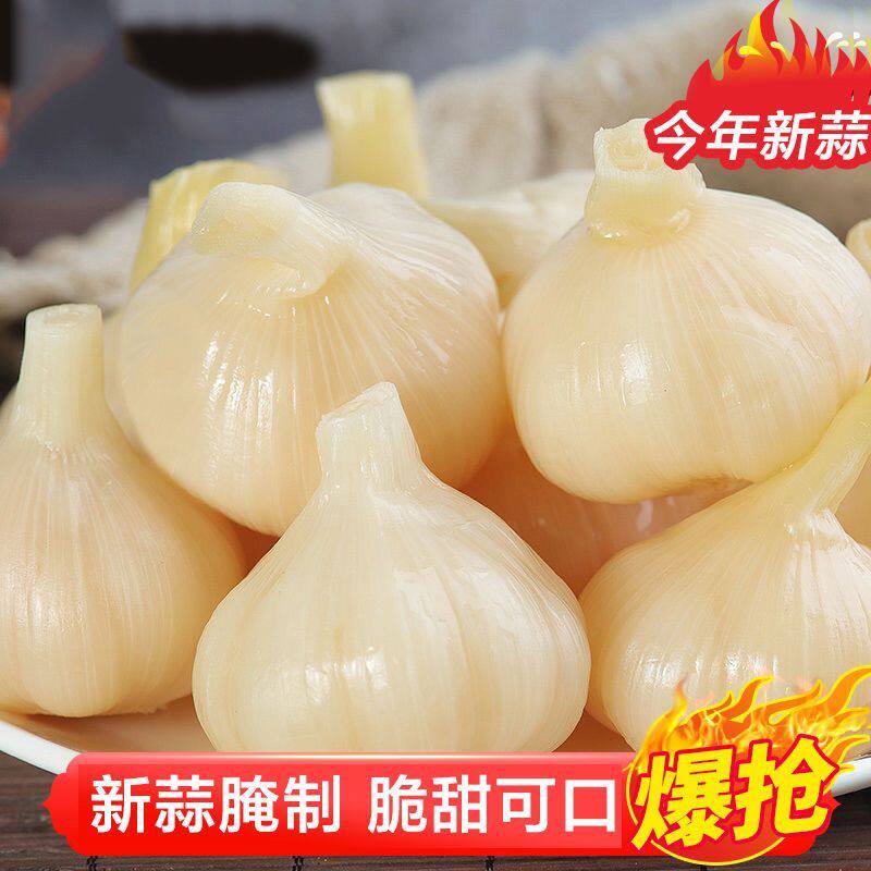 糖醋蒜酱蒜头泡大蒜头腌蒜头下饭菜酱菜泡菜咸菜酸甜爽口小菜