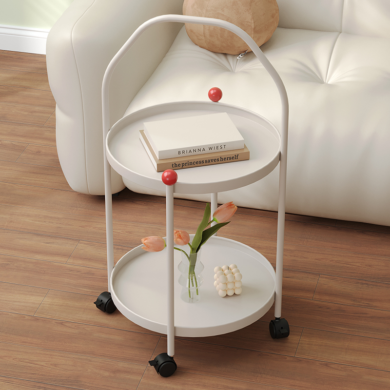 客厅边几小圆桌沙发侧边置物架床边小型桌子推车边桌可移动茶几
