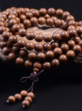 乌木金丝檀木佛珠情侣手链