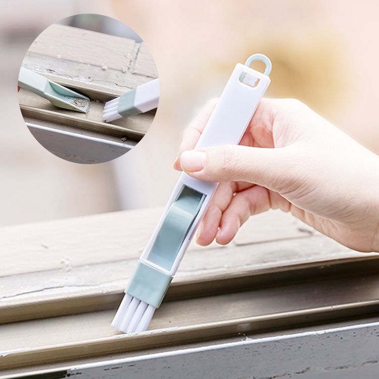 创意二合一窗槽缝隙刷子电脑键盘清理车内多用清洁刷多功能扫灰刷