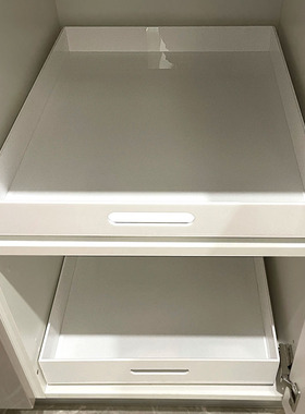 亚克力自制拉篮抽屉橱柜改造储物盒置物架果盘托盘长方形分层加厚