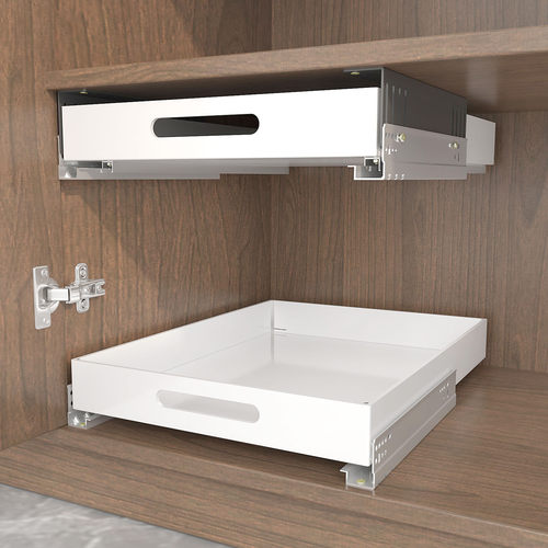 柜内顶部吊装抽拉多层收纳架空款