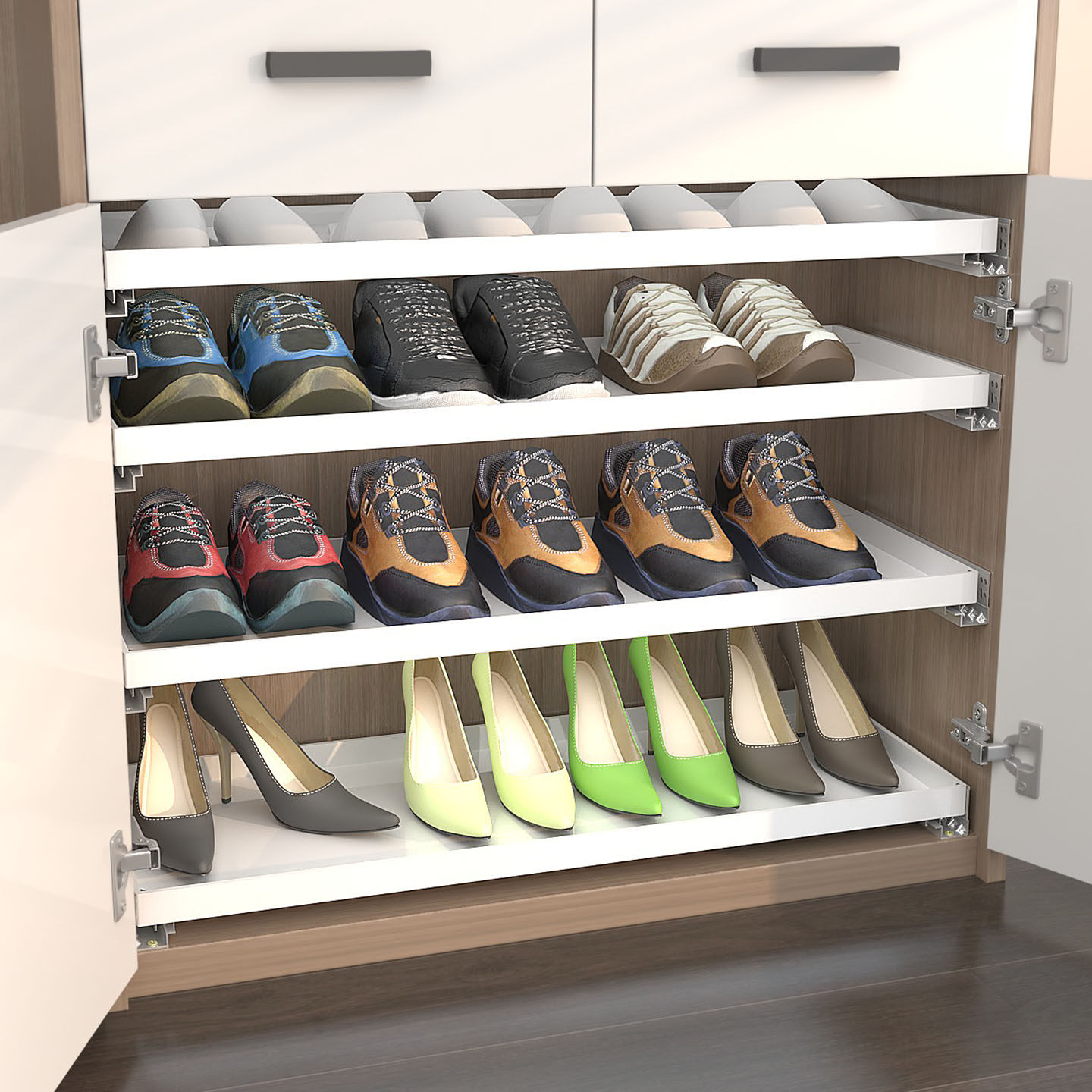 自制矮款白色衣服鞋柜子改造分层收纳抽屉储物托盘带轨道拉篮制作,收纳整理,收纳箱,淘宝优惠券,粉丝福利购,淘宝优惠卷