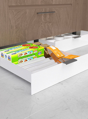 家用自制厨房超深柜改造万向轮托盘踢脚线抽屉杂物收纳环保pp塑料