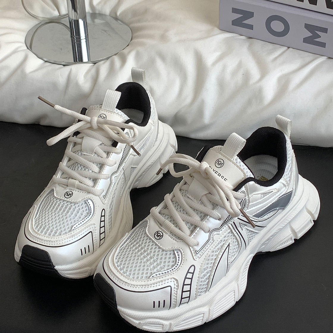 米黑色老爹鞋显脚小运动休闲鞋