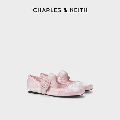 玛丽珍鞋CHARLES&KEITH刺绣